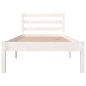 vidaXL Estructura de cama madera maciza de pino blanco 75x190 cm vidaXL Estructura de cama madera maciza de pino blanco 75x190 cm