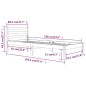 vidaXL Estructura de cama madera maciza de pino blanco 75x190 cm vidaXL Estructura de cama madera maciza de pino blanco 75x190 cm