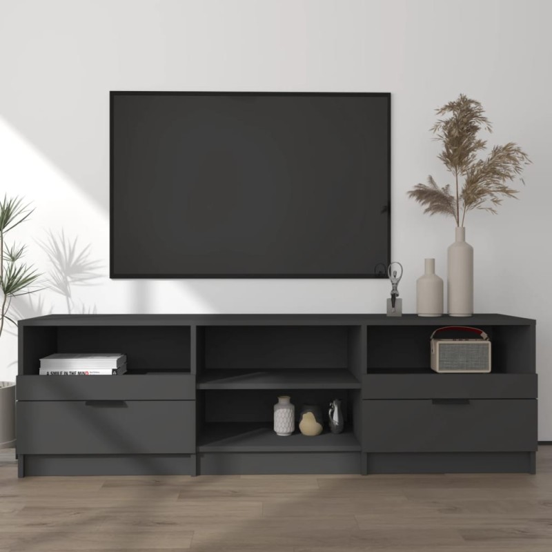 vidaXL Mueble para TV madera contrachapada negro 150x33,5x45 cm vidaXL Mueble para TV madera contrachapada negro 150x33,5x45 cm