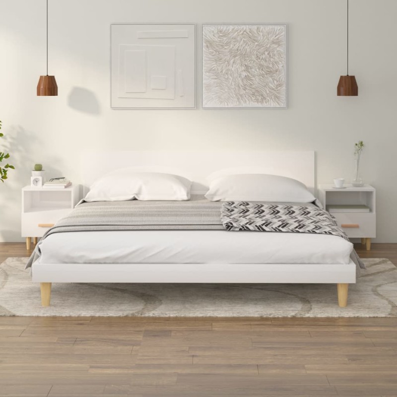 vidaXL Mesitas de noche 2 unidades blanco brillante 40x35x47 cm vidaXL Mesitas de noche 2 unidades blanco brillante 40x35x47 cm