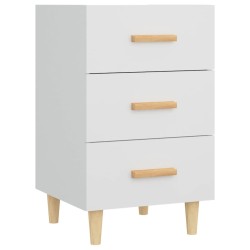 vidaXL Mesita de noche madera de ingeniería blanco 40x40x66 cm