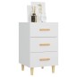 vidaXL Mesita de noche madera de ingeniería blanco 40x40x66 cm vidaXL Mesita de noche madera de ingeniería blanco 40x40x66 cm