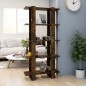 vidaXL Estantería madera contrachapada roble ahumado 80x30x160 cm vidaXL Estantería madera contrachapada roble ahumado 80x30x160 cm