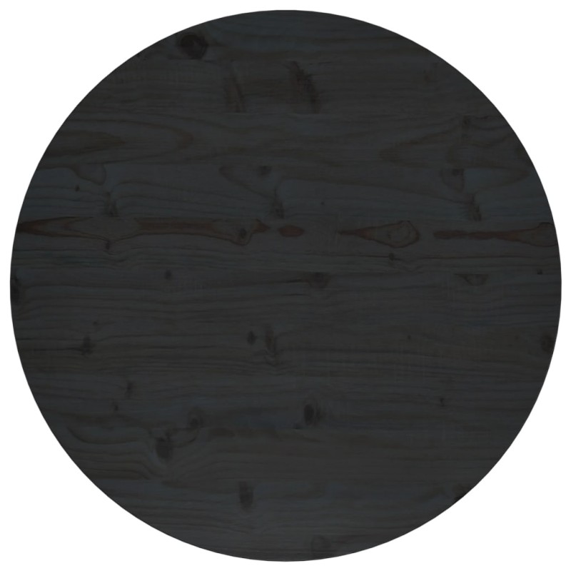vidaXL Superficie de mesa madera maciza de pino negro Ø70x2,5 cm