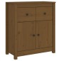 vidaXL Aparador de madera maciza de pino marrón miel 70x35x80 cm vidaXL Aparador de madera maciza de pino marrón miel 70x35x80 cm