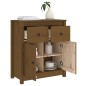 vidaXL Aparador de madera maciza de pino marrón miel 70x35x80 cm vidaXL Aparador de madera maciza de pino marrón miel 70x35x80 cm