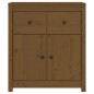 vidaXL Aparador de madera maciza de pino marrón miel 70x35x80 cm vidaXL Aparador de madera maciza de pino marrón miel 70x35x80 cm