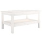 vidaXL Mesa de centro de madera maciza de pino blanco 80x50x40 cm vidaXL Mesa de centro de madera maciza de pino blanco 80x50x40 cm