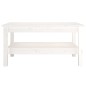 vidaXL Mesa de centro de madera maciza de pino blanco 80x50x40 cm vidaXL Mesa de centro de madera maciza de pino blanco 80x50x40 cm