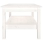 vidaXL Mesa de centro de madera maciza de pino blanco 80x50x40 cm vidaXL Mesa de centro de madera maciza de pino blanco 80x50x40 cm