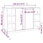 vidaXL Aparador de madera maciza de pino 120x35x80 cm vidaXL Aparador de madera maciza de pino 120x35x80 cm