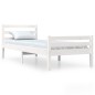 vidaXL Estructura de cama madera maciza blanca 100x200 cm vidaXL Estructura de cama madera maciza blanca 100x200 cm