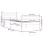 vidaXL Estructura de cama madera maciza blanca 100x200 cm vidaXL Estructura de cama madera maciza blanca 100x200 cm