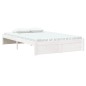 vidaXL Estructura cama doble pequeña madera maciza blanco 120x190 cm vidaXL Estructura cama doble pequeña madera maciza blanco 120x190 cm
