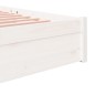 vidaXL Estructura cama doble pequeña madera maciza blanco 120x190 cm vidaXL Estructura cama doble pequeña madera maciza blanco 120x190 cm