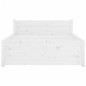 vidaXL Estructura de cama madera maciza blanca 100x200 cm vidaXL Estructura de cama madera maciza blanca 100x200 cm
