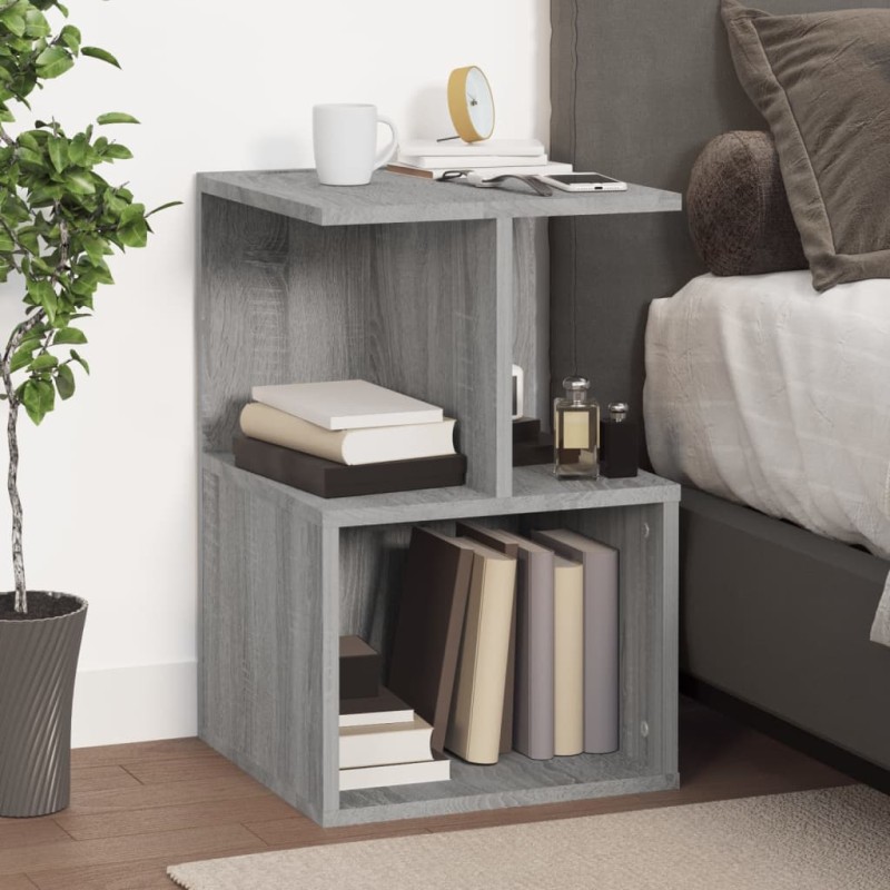 vidaXL Mesita de noche madera contrachapada gris Sonoma 35x35x55 cm vidaXL Mesita de noche madera contrachapada gris Sonoma 35x35x55 cm