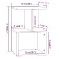 vidaXL Mesita de noche madera contrachapada gris Sonoma 35x35x55 cm vidaXL Mesita de noche madera contrachapada gris Sonoma 35x35x55 cm