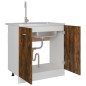 vidaXL Armario bajo fregadero madera ingeniería roble 80x46x81,5 cm vidaXL Armario bajo fregadero madera ingeniería roble 80x46x81,5 cm
