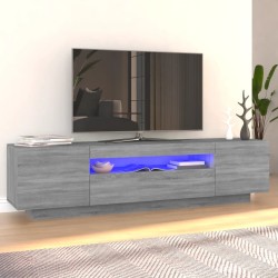 vidaXL Mueble de TV con luces LED gris Sonoma 160x35x40 cm