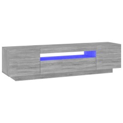 vidaXL Mueble de TV con luces LED gris Sonoma 160x35x40 cm