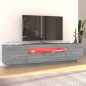 vidaXL Mueble de TV con luces LED gris Sonoma 160x35x40 cm