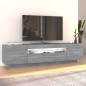 vidaXL Mueble de TV con luces LED gris Sonoma 160x35x40 cm