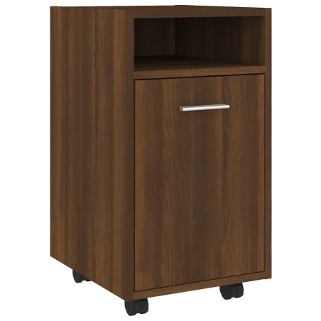 vidaXL Armario auxiliar con ruedas contrachapado roble 33x38x60 cm