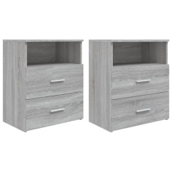 vidaXL Mesitas de noche 2 unidades gris sonoma 50x32x60 cm