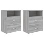 vidaXL Mesitas de noche 2 unidades gris sonoma 50x32x60 cm vidaXL Mesitas de noche 2 unidades gris sonoma 50x32x60 cm