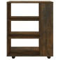 vidaXL Armario ruedas madera contrachapada roble ahumado 60x35x75 cm vidaXL Armario ruedas madera contrachapada roble ahumado 60x35x75 cm