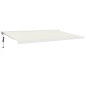 vidaXL Toldo retráctil aluminio y tela color crema 5x3 m vidaXL Toldo retráctil aluminio y tela color crema 5x3 m