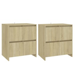vidaXL Aparadores 2 uds madera de ingeniería roble Sonoma 70x41x75 cm