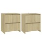 vidaXL Aparadores 2 uds madera de ingeniería roble Sonoma 70x41x75 cm vidaXL Aparadores 2 uds madera de ingeniería roble Sonoma 70x41x75 cm