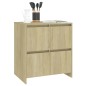 vidaXL Aparadores 2 uds madera de ingeniería roble Sonoma 70x41x75 cm vidaXL Aparadores 2 uds madera de ingeniería roble Sonoma 70x41x75 cm