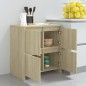 vidaXL Aparadores 2 uds madera de ingeniería roble Sonoma 70x41x75 cm vidaXL Aparadores 2 uds madera de ingeniería roble Sonoma 70x41x75 cm