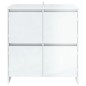 vidaXL Aparadores 2 uds madera de ingeniería blanco brillo 70x41x75 cm