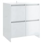 vidaXL Aparadores 2 uds madera de ingeniería blanco brillo 70x41x75 cm