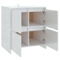 vidaXL Aparadores 2 uds madera de ingeniería blanco brillo 70x41x75 cm