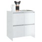 vidaXL Aparadores 2 uds madera de ingeniería blanco brillo 70x41x75 cm
