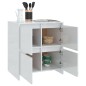 vidaXL Aparadores 2 uds madera de ingeniería blanco brillo 70x41x75 cm