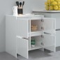 vidaXL Aparadores 2 uds madera de ingeniería blanco brillo 70x41x75 cm