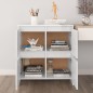 vidaXL Aparadores 2 uds madera de ingeniería blanco brillo 70x41x75 cm