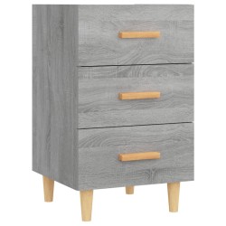 vidaXL Mesita de noche madera de ingeniería gris Sonoma 40x40x66 cm