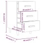 vidaXL Mesita de noche madera de ingeniería gris Sonoma 40x40x66 cm vidaXL Mesita de noche madera de ingeniería gris Sonoma 40x40x66 cm