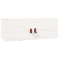 vidaXL Armario de pared de madera maciza de pino blanco 80x30x30 cm