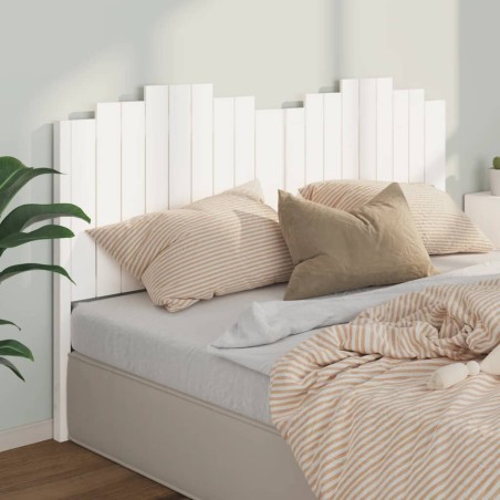 vidaXL Cabecero de cama madera maciza de pino blanco 186x4x110 cm