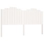 vidaXL Cabecero de cama madera maciza de pino blanco 186x4x110 cm vidaXL Cabecero de cama madera maciza de pino blanco 186x4x110 cm