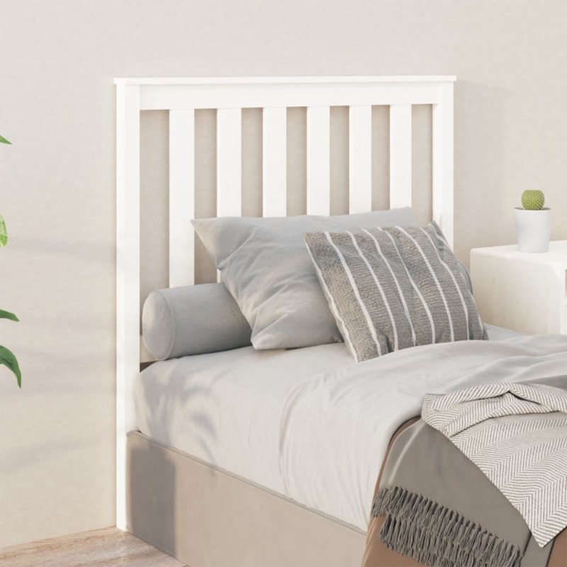 vidaXL Cabecero de cama madera maciza de pino blanco 96x6x101 cm
