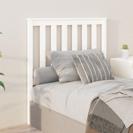 vidaXL Cabecero de cama madera maciza de pino blanco 96x6x101 cm